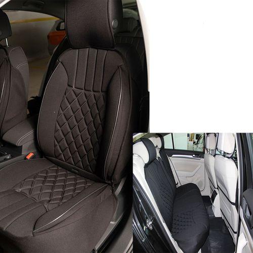 Space Elegance 5'li Koltuk Kılıfı Set Minder Siyah / KLMNY548