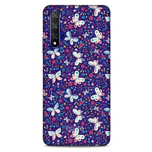 Huawei P Smart S Y8P Kılıf Kelebek Etkisi (3) Kapak Kırmızı Lacivert