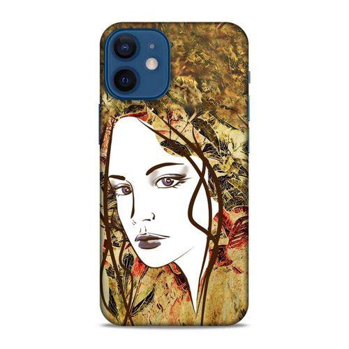 Lopard Apple iPhone 12 Mini Uyumlu Kılıf Sürreal Yüzler ♀ (28) Arka Kapak Desenli