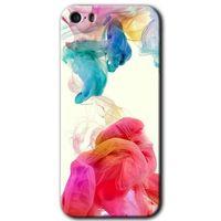iPhone 5 Kılıf HD Desen Baskılı Arka Kapak - Gökkuşağı Color + Kırılmaz Cam