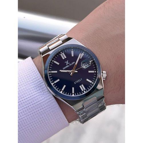 Daniel Klein Erkek Kol Saati 30 Metre Suya Dayanıklı Çelik Kordon + Bileklik Hediyeli VS.BLKT.0651