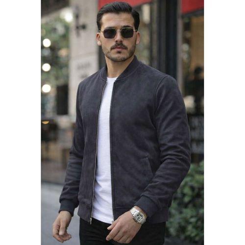 Erkek önden Fermuarlı Içi Astarlı Süet Ceket