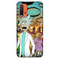 Xiaomi Redmi 9T Uyumlu Kılıf Rick And Morty (42) Rugged Armor Kılıf Story Train Morty