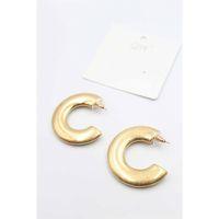 Mat Halka Küpe 4,5 cm - Altın