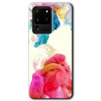 Galaxy S20 Ultra Kılıf HD Desen Baskılı Arka Kapak - Gökkuşağı Color + Kırılmaz Cam