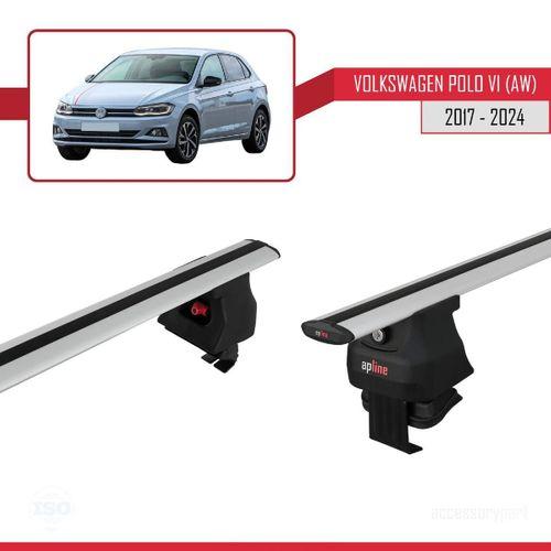 Volkswagen Polo VI (AW) 2017 ve Sonrası ile uyumlu ACE-4 Ara Atkı Tavan Barı GRİ