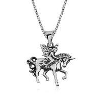 ​Lucky Life 925 Ayar Gumuss  Perili Unicorn Kolye