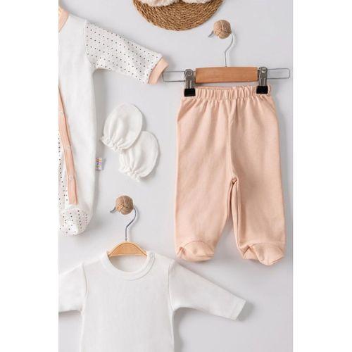 Kelebek Nakışlı Tulumlu % 100 Pamuk Erkek Bebek 5'li Set