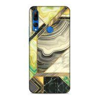 Huawei Y9 Prime 2019 Kılıf Vintage Mermer Arka Kapak Silikon Koruma Full Koruyucu
