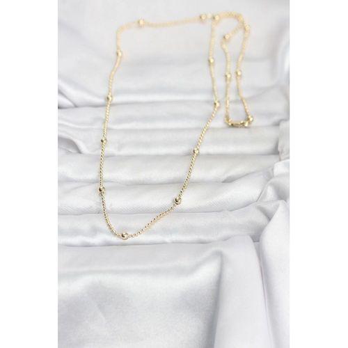 CM 14K Gold Renk Top Zincir 60 cm Kadın Kolye