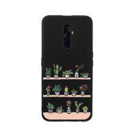 Oppo Reno 2Z Kaktüs Bahçesi Premium Silikonlu Siyah Telefon Kılıfı