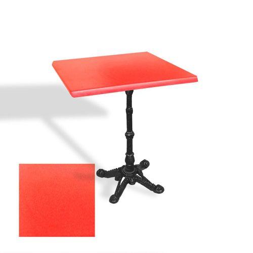 Dockers Çipa 1002 Döküm Ayak Kare Masa 70X70 cm - (Werzalit, Wermodin ve Allzalit Tabla) - Kırmızı