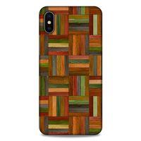 Lopard Apple iPhone XS Max Uyumlu Kılıf Wood'X (21) Koruyucu Kapak Baskılı