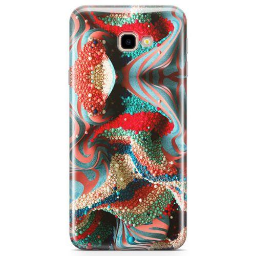 Samsung Galaxy J4 Plus Kılıf Kabartma İnciler Arka Kapak Koruma Desenli Full Koruyucu