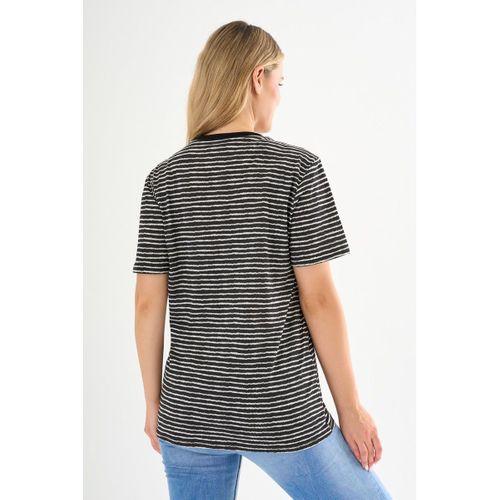 ALEXANDERGARDI V Yaka Çizgili T-shirt