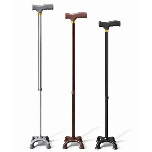 Metal 4 Ayaklı Ayarlanabilir Destek Bastonu - T Saplı Alk5488