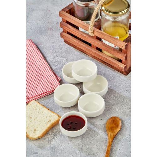 6 cm Porselen 6 'lı Joker Mini Reçellik Sosluk