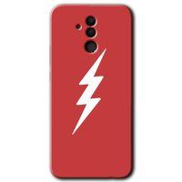 MRCİLETİSİM Huawei Mate 20 Lite Kılıf Baskılı Kapak - Flash Logo +Tam Ekran Koruyucu