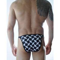 Erkek Metalli Küp Desenli Slip İç Çamaşırı
