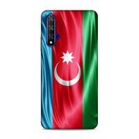 Huawei P Smart S 2020 Uyumlu Kılıf Azarbaijan (36) Glitter Kılıf Tam Bayrak