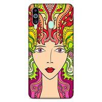 Lopard Samsung Galaxy M40 Uyumlu Kılıf Sürreal Yüzler ♀ (42) Rugged Armor Kılıf Desenli