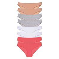 8 Adet Süper Eko Set Likralı Kadın Slip Külot Ten Gri Beyaz Fuşya