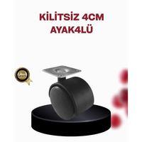 4 Cm Döner Ayak Kilitsiz 4 Adet Mobilya Ve Sehpa Ayağı
