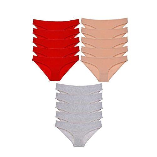 15 Adet Süper Eko Set Likralı Kadın Slip Külot 513