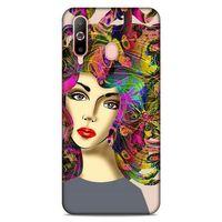 Lopard Samsung Galaxy A60 Uyumlu Kılıf Sürreal Yüzler ♀ (40) Fit Silikon Kılıf Desenli