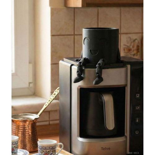 Sarkık Ayaklı Siyah Gülümseyen Büyük Boy Mini Saksı