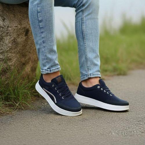 FreeMarka 2910 Lacivert-beyaz Fuspetli Keten Spor Ayakkabı