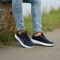 FreeMarka 2910 Lacivert-beyaz Fuspetli Keten Spor Ayakkabı