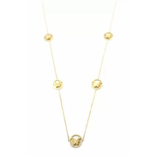 Kelebek Kolye - 90 cm - Altın