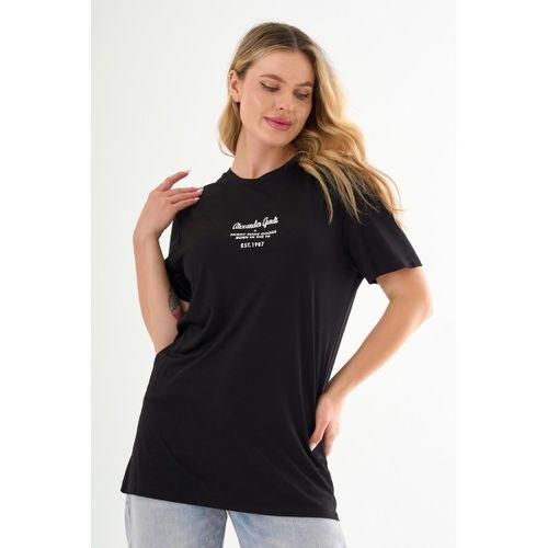 ALEXANDERGARDI Önü Baskılı Bisiklet Yaka T-shirt