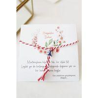 12'li Paket Marteniçka İp Bileklik - Kırmızı