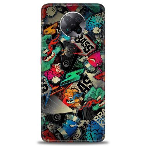 Xiaomi Poco F2 Pro Kılıf HD Baskılı Kılıf - Bass + Tam Ekran Koruyucu