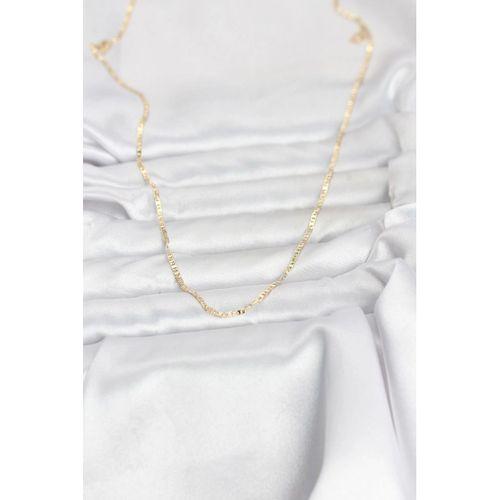 CM 14K Gold Renk Yassı Zincir Model 60 cm Kadın Kolye