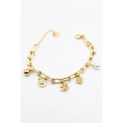 Charm Tfn Zincir Bileklik - Altın