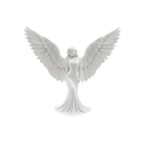 Kanatlı Melek Figürü 3d Baskı Dekoratif Heykel Biblo Ev Ofis Aksesuarı