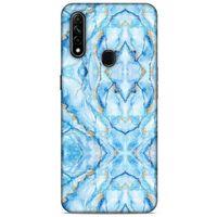 Mermer Desenli (33) Tema Hybrid Kılıf Bebek Mavisi Oppo A31 Kılıf