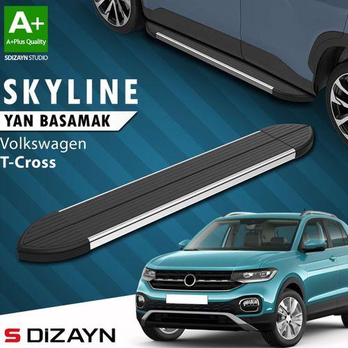S-Dizayn VW T-Cross Skyline Krom Yan Basamak 173 Cm 2019-2023 A+ Kalite