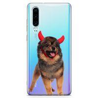 Huawei P30 Kılıf Pom Köpek Arka Kapak Koruma Desenli Full Koruyucu