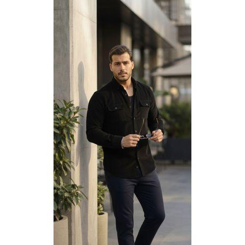 Erkek Kadife Desen Pamuklu Gömlek