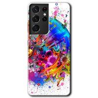 Samsung Galaxy S21 Ultra HD Baskılı Kılıf + 9D Tam Ekran Koruyucu - 4K Clock