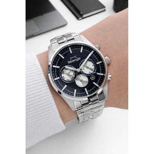 Slazenger İtalyan Tasarım Bileklik Hediyeli 2 Yıl Garantili 10 Atm Çelik Erkek Kol Saat ESL.2483.02