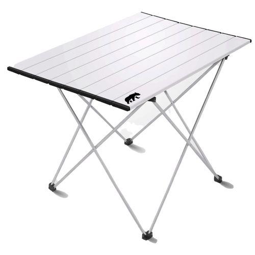 Kamp Ayısı® Orta Boy Alüminyum Katlanabilir Kamp ve Piknik Masası, Çantalı, Gri
