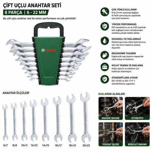 8 Parça Açık Anahtar Seti (6/7–20/22) - Açık Anahtar Seti