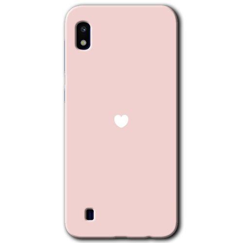 Potkal Hediye Fabrikası Samsung Galaxy A10 HD Baskılı Kılıf + 9D Tam Ekran Koruyucu - Sade Kalp