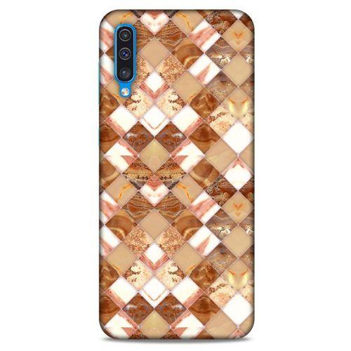 Mermer Desenli (24) Tema Darbe Emici Kılıf Kestane Samsung Galaxy A50 Kılıf
