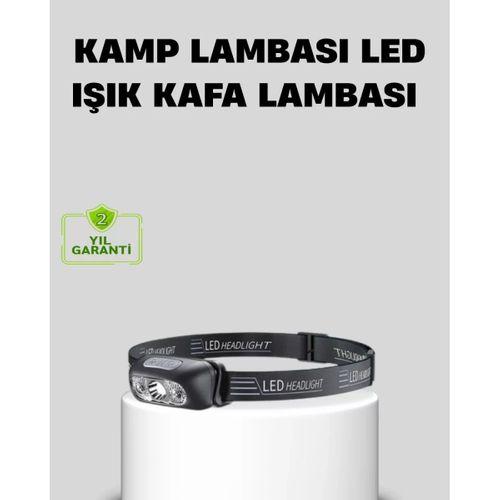 Şarjlı Led Kafa Feneri | 4 Modlu Akıllı Sensörlü Far | Su Geçirmez Ipx5 Kamp Ve Balıkçı Lambası